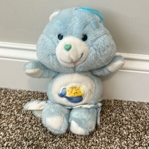 Vintage 1983 Care Bears Blue Baby Star Kenner 80s Stuffed Animal